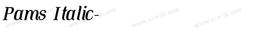 Pams Italic字体转换